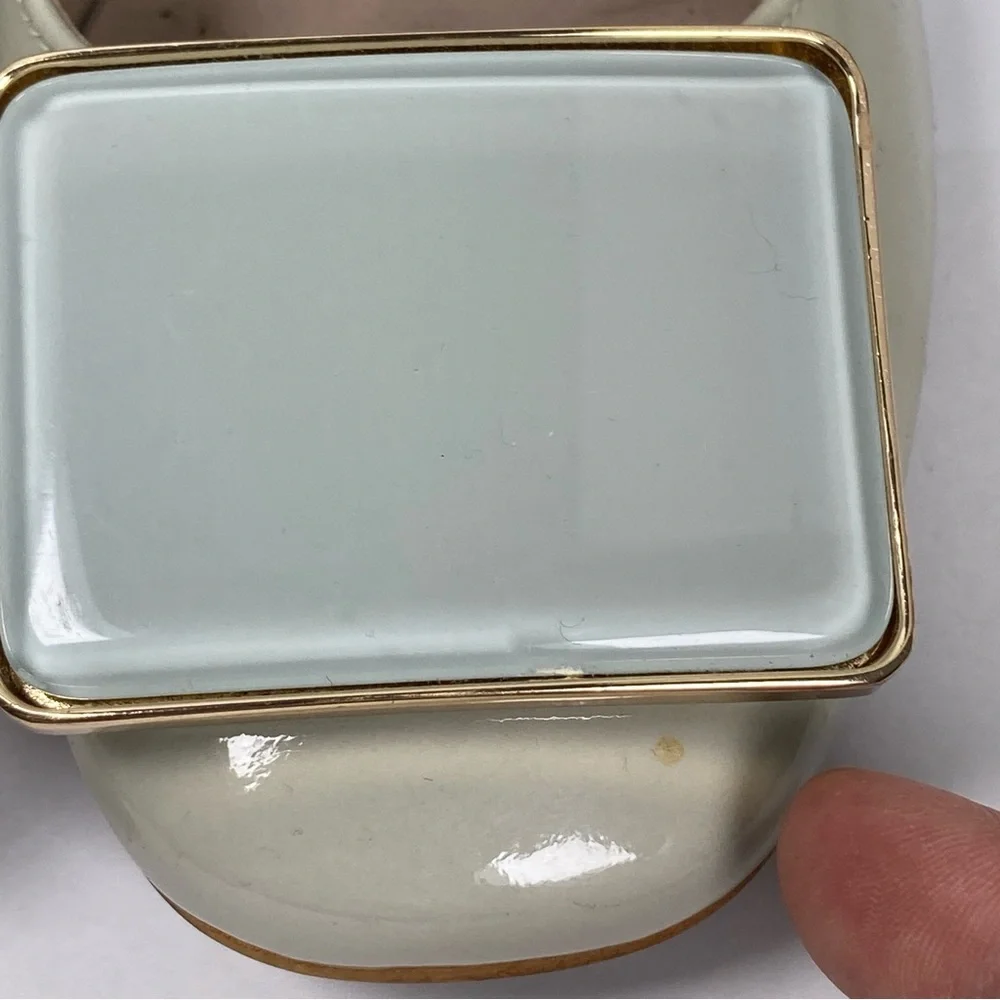 Clark’s Narrative Women’s Shoes 8M Olive Green square patent leather buckle. - Picture 6 of 11